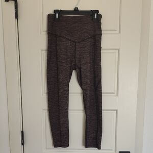 Nine West Plum Heathered Stretch Leggings